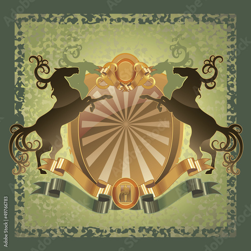 Vector: horse heraldry coat horse heraldry coat