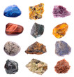 Mineral collection isolated on a white background