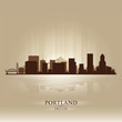 Portland Oregon skyline city silhouette