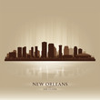 New Orleans Louisiana skyline city silhouette