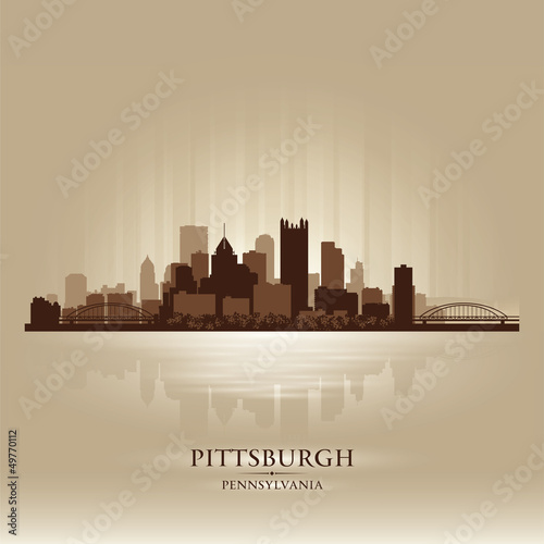 Vector: Pittsburgh Pennsylvania skyline city silhouette Pittsburgh Pennsylvania skyline city silhouette