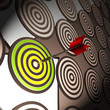 Target Shows Accuracy, Successful Aim And Skill