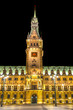 townhall in Hamburg by night