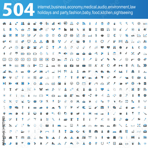 Vector: 504 blue/grey Icons 504 blue/grey Icons
