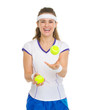 Happy tennis player joggling with tennis balls