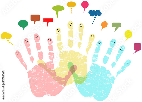 Vector: social networks and media concept, smiling hands, vector social networks and media concept, smiling hands, vector