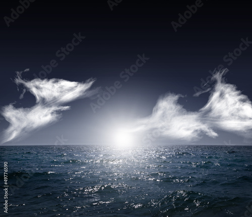 Photo: Nightly ocean. natural backgrounds Nightly ocean. natural backgrounds