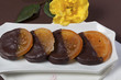 candied orange with chocolate, dessert