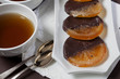candied orange with chocolate, dessert