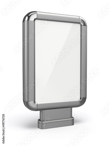 Illustration: Citylight. Blank advertising billboard. 3d Citylight. Blank advertising billboard. 3d