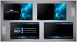 Vector abstract creative business cards (set template)
