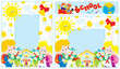 Vector: School borders with first-formers School borders with first-formers
