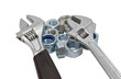 Wrench and screw nuts