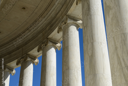 Photo: Pillars at the Jefferson Memorial Pillars at the Jefferson Memorial