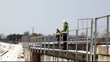 Video: Railroad workers take railway safety inspection Railroad workers take railway safety inspection