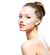 Beauty Teenage Girl Portrait isolated on a White Background
