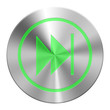 Edelstahl Vorwärts Button Grün
