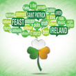 tag cloud shamrock: saint patrick's day