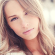 portrait of sexy blonde close up