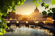 Photo: view on Tiber and St Peter Basilica in Vatican view on Tiber and St Peter Basilica in Vatican