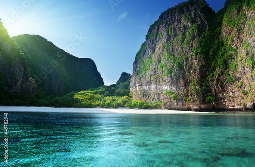 Photo: morning time at Maya bay, Phi Phi Leh island,Thailand morning time at Maya bay, Phi Phi Leh island,Thailand