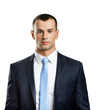 Foto: Portrait of successful manager, isolated on white Portrait of successful manager, isolated on white