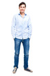 Photo: Full length portrait of happy handsome young man Full length portrait of happy handsome young man