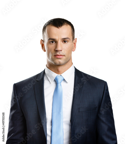 Photo: Portrait of successful manager, isolated on white Portrait of successful manager, isolated on white