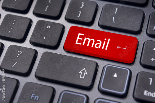 Photo: email concepts, messages on keyboard email concepts, messages on keyboard