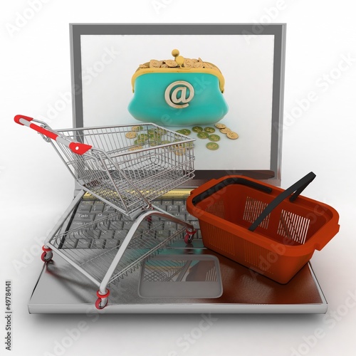 Illustration: Concept of purchase of consumer goods on Internet Concept of purchase of consumer goods on Internet