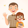 Father and clever daughter