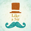 Vector: Hat and mustache Hat and mustache