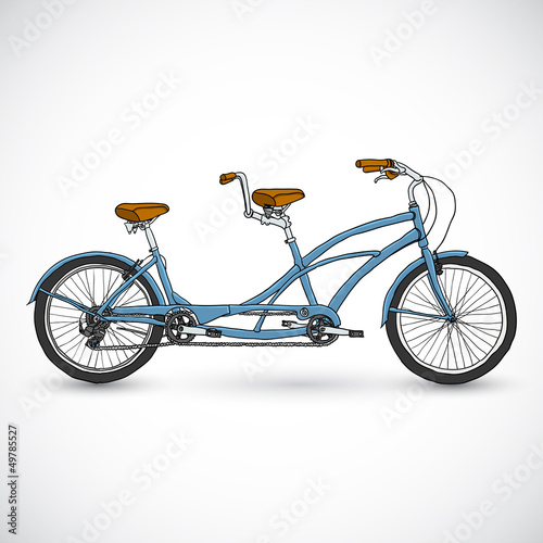 Vector: Bicycle vector illustration in the doodle style Bicycle vector illustration in the doodle style