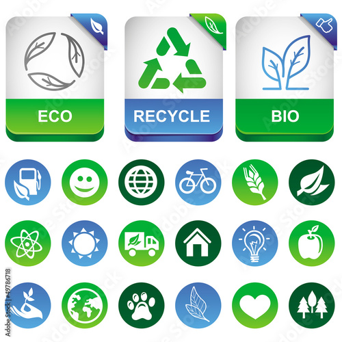 Vector: Vector ecology infographics elements Vector ecology infographics elements