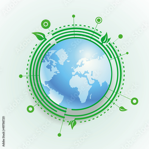 Vector: Vector ecology concept Vector ecology concept