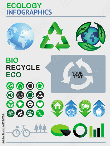 Vector: Vector ecology infographics elements Vector ecology infographics elements