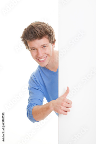 Photo: positive person with thumbs up positive person with thumbs up