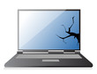 Illustration: broken laptop broken laptop