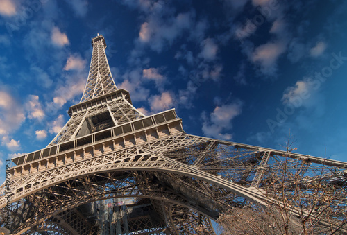 Photo: Beautiful colors of Eiffel Tower and Paris Sky Beautiful colors of Eiffel Tower and Paris Sky