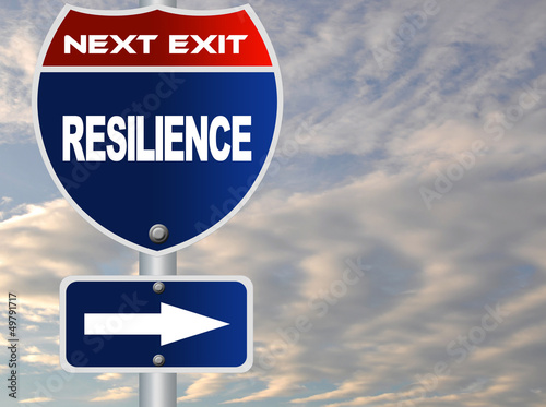 Illustration: Resilience road sign Resilience road sign
