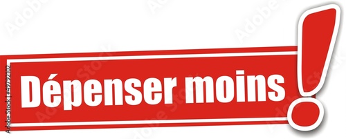 Vector: étiquette dépenser moins étiquette dépenser moins