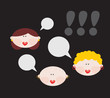 Female conversations. Vector illustration.