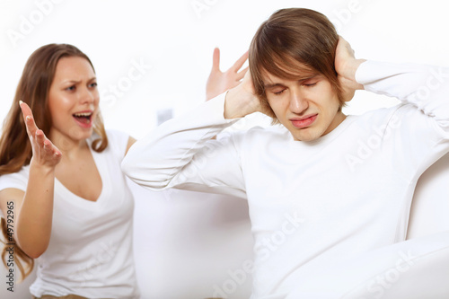 Photo: Young couple in conflict Young couple in conflict
