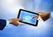 Dna strand On The Tablet Screen