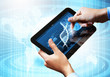 Dna strand On The Tablet Screen