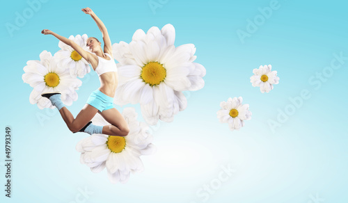 Photo: Image of sport woman jumping Image of sport woman jumping