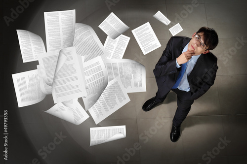 Photo: Image of businessman top view Image of businessman top view