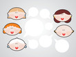 Female conversations. Vector illustration.