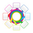 Eight elements circle - colorful design template