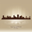 Sacramento California skyline city silhouette